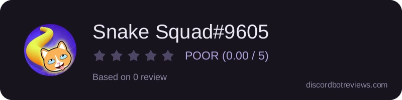 Rating widget preview for Snake Squad#9605