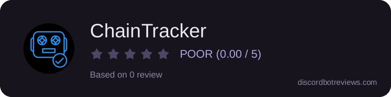 Rating widget preview for ChainTracker