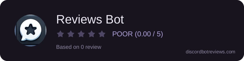 Rating widget preview for Reviews Bot