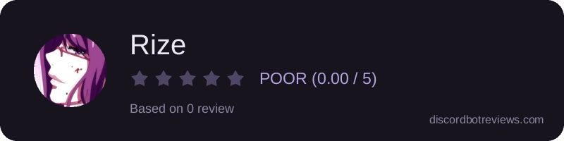 Rating widget preview for Rize