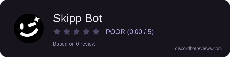Rating widget preview for Skipp Bot