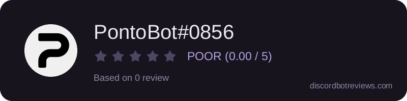 Rating banner for PontoBot#0856