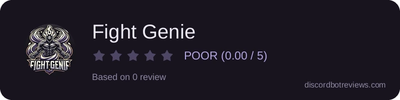 Rating widget preview for Fight Genie