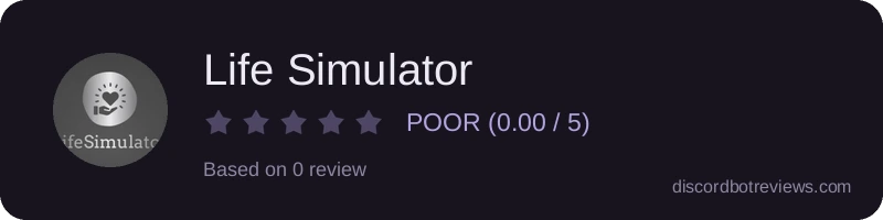 Rating widget preview for Life Simulator