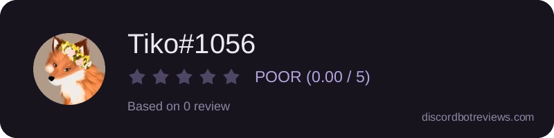 Rating widget preview for Tiko#1056