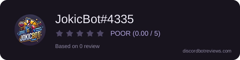 Rating widget preview for JokicBot#4335