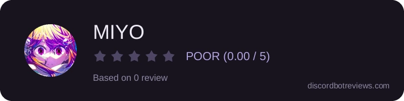 Rating widget preview for MIYO