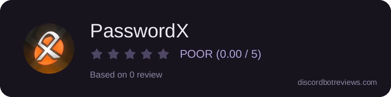 Rating banner for PasswordX