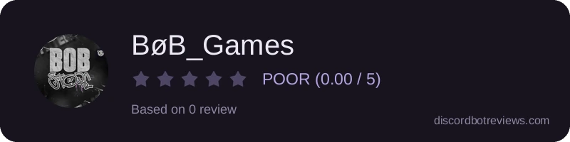 Rating widget preview for BøB_Games