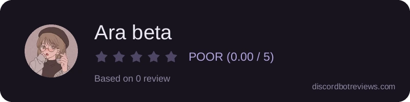 Rating banner for Ara beta
