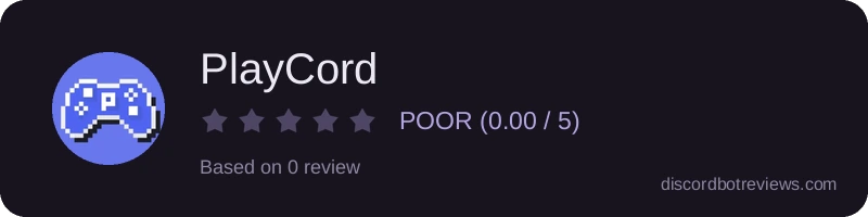 Rating widget preview for PlayCord