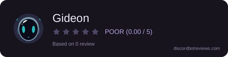 Rating widget preview for Gideon