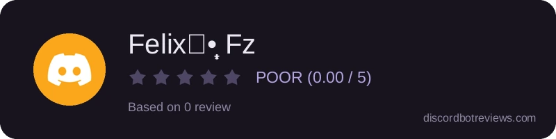 Rating widget preview for Felix✩•̩̩͙ Fz
