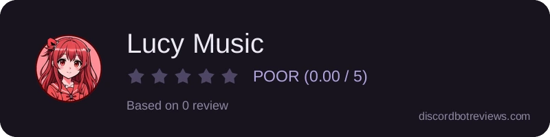 Rating widget preview for Lucy Music