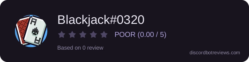 Rating widget preview for Blackjack#0320
