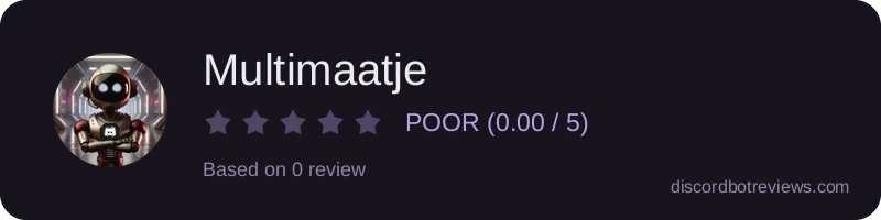 Rating widget preview for Multimaatje