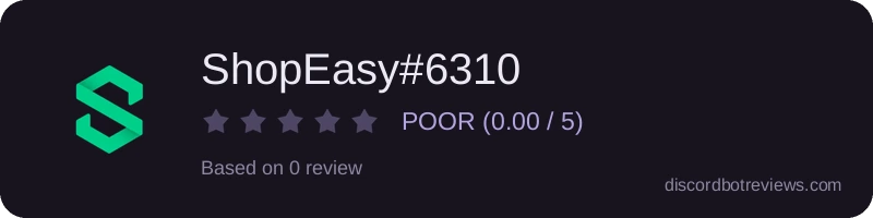 Rating widget preview for ShopEasy#6310