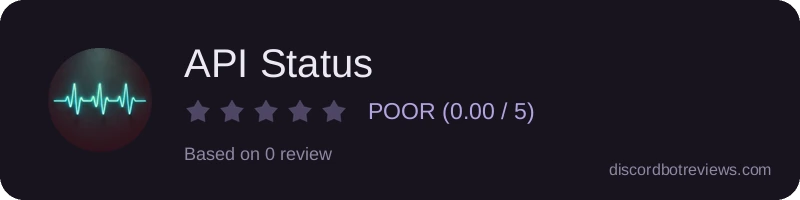 Rating widget preview for API Status