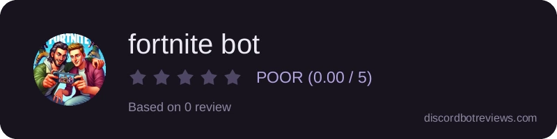 Rating widget preview for fortnite bot