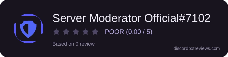 Rating widget preview for Server Moderator Official#7102