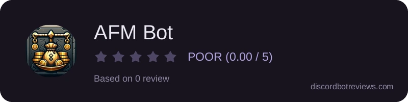 Rating widget preview for AFM Bot