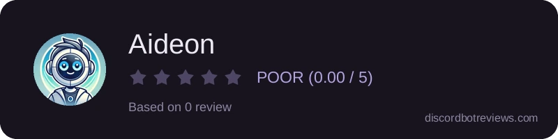 Rating widget preview for Aideon