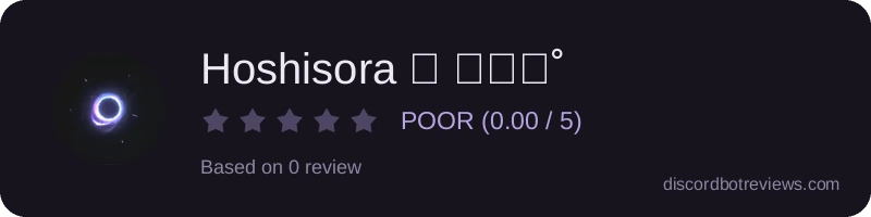 Rating widget preview for Hoshisora 暗 ༉‧₊˚