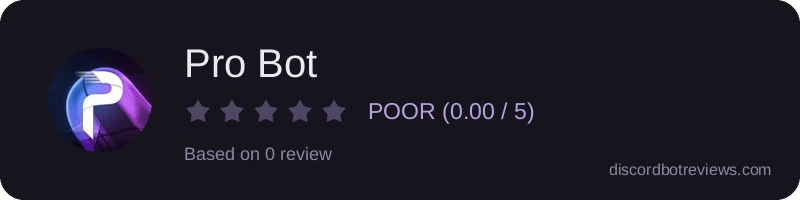 Rating widget preview for Pro Bot