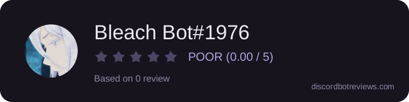 Rating widget preview for Bleach Bot#1976