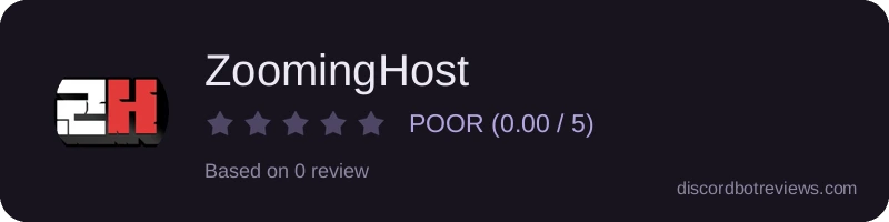 Rating widget preview for ZoomingHost