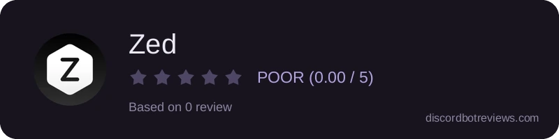 Rating widget preview for Zed