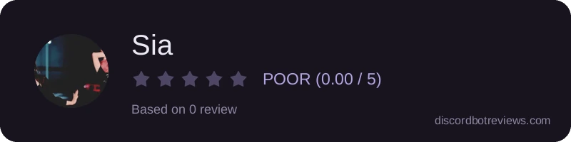 Rating widget preview for Sia
