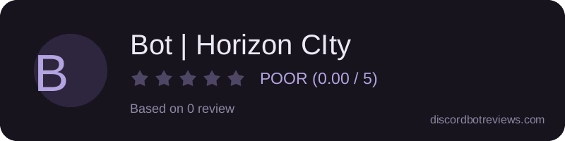 Rating widget preview for Bot | Horizon CIty