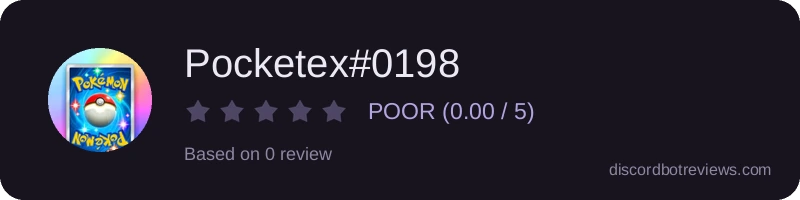 Rating widget preview for Pocketex#0198