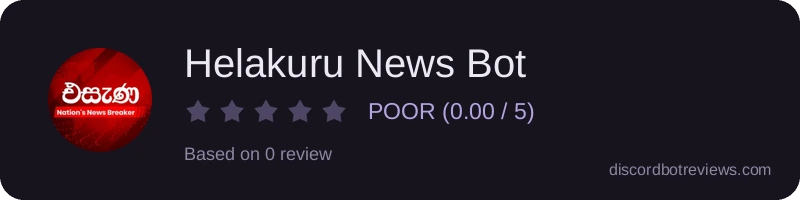 Rating widget preview for Helakuru News Bot