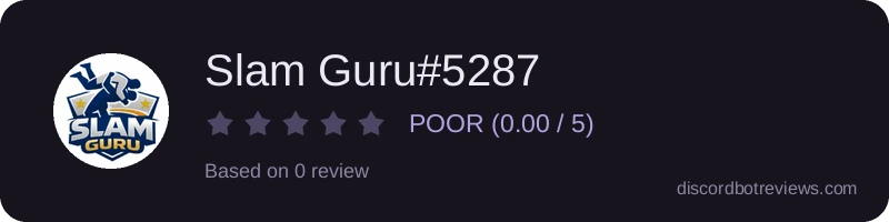 Rating widget preview for Slam Guru#5287