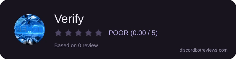 Rating widget preview for Verify