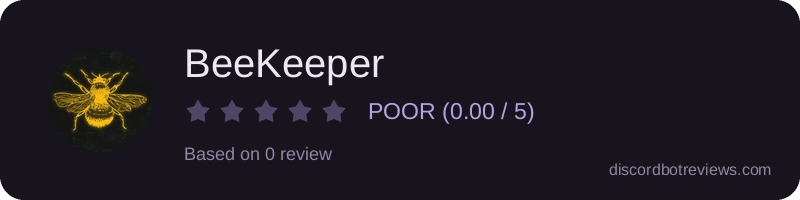 Rating widget preview for BeeKeeper