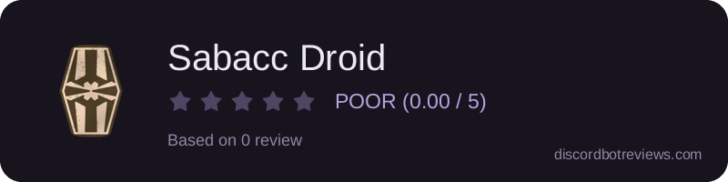 Rating widget preview for Sabacc Droid