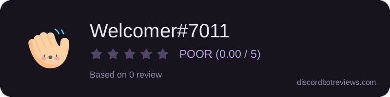 Rating widget preview for Welcomer#7011