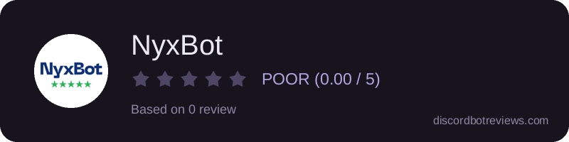 Rating widget preview for NyxBot