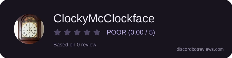 Rating widget preview for ClockyMcClockface