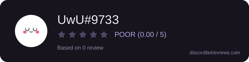 Rating widget preview for UwU#9733