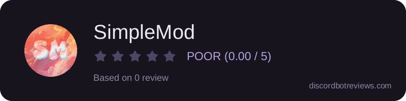 Rating widget preview for SimpleMod
