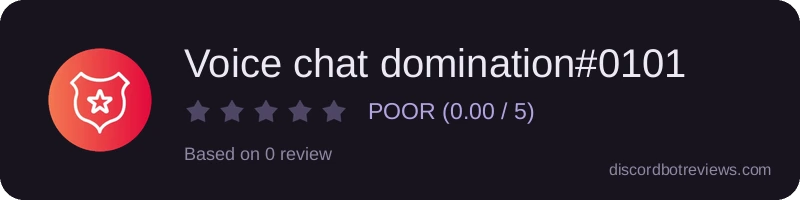 Rating widget preview for Voice chat domination#0101