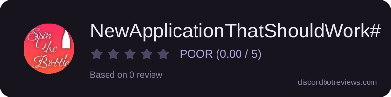 Rating widget preview for NewApplicationThatShouldWork#1558