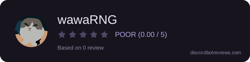 Rating widget preview for wawaRNG
