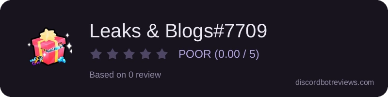 Rating widget preview for Leaks & Blogs#7709