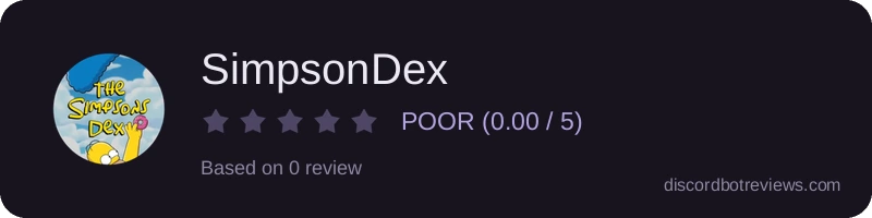 Rating widget preview for SimpsonDex