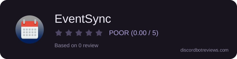 Rating widget preview for EventSync